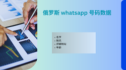 俄罗斯 whatsapp 号码数据